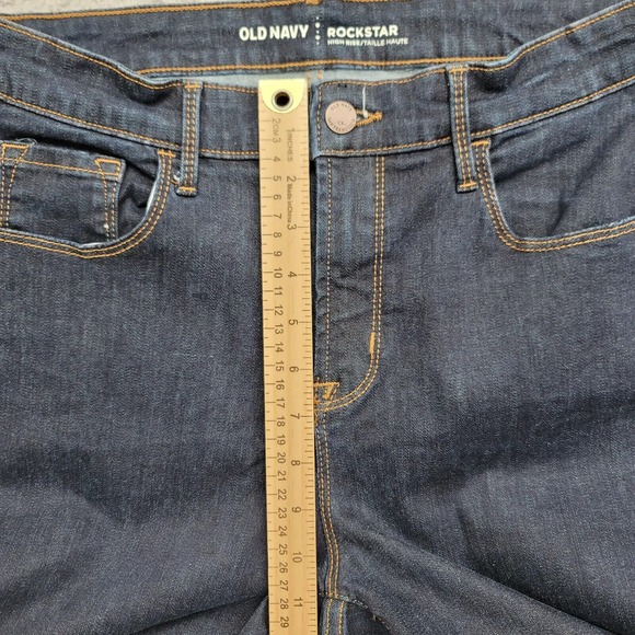 Old Navy Jeans Womens 12 Blue‎ Denim Rockstar Super Skin Mid Rise Pockets Casual - Picture 11 of 11